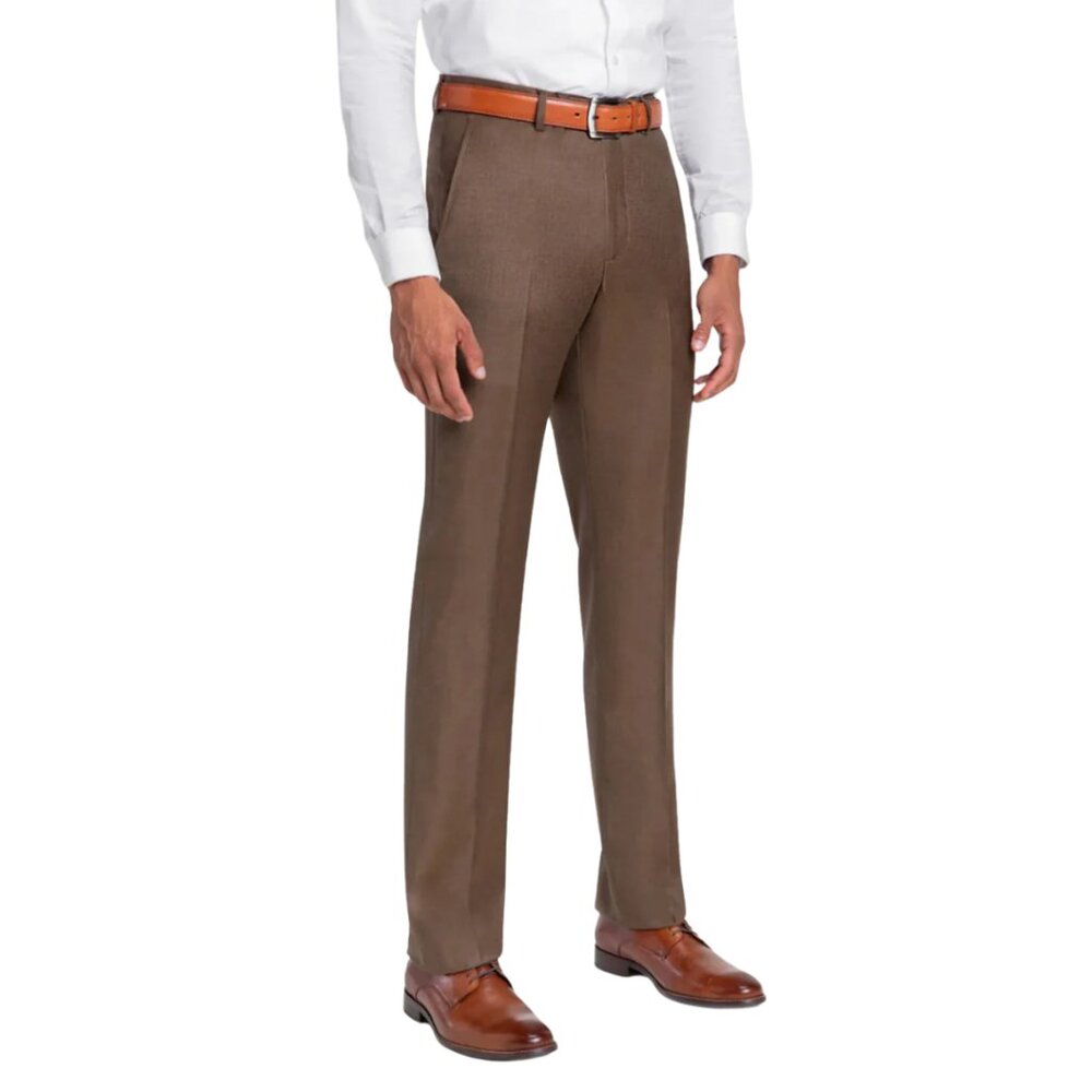 Santorelli Men’s Brown Dress Pants Slacks 44x32 Italian Luxury Trousers